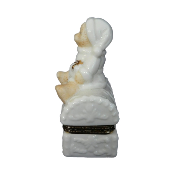 Baum Brothers Formalities Hinged Trinket Box-LexieTeddy Bear Trunk Christmas - Picture 4 of 5